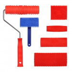 Kummist graining Tool seina puidu muster Roller Puidu graining t&ouml;&ouml;riistade komplekt V&auml;rvimist&ouml;&ouml;riist koos k&auml;epidemega