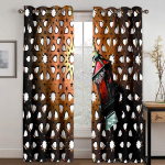 J&otilde;ulukaunistuste kardin 3D multifilm J&otilde;uluvana j&otilde;ulupuu pol&uuml;esterriidest kardin lumememme muster pidulik atmosf&auml;&auml;r W132cm x H160cm&Hook