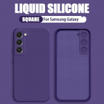 Ruudukujuline &uuml;hev&auml;rviline vedel silikoonist telefoni&uuml;mbris Samsung S25 Ultra S24 FE S23 Plus S22 A56 A16 A06 A36 A55 A35 A15 A54 A34 5G jaoks Samsung S24 FE tumelilla v&auml;rv