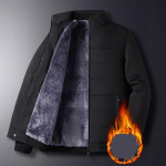 Keskealiste ja eakate meeste puuvillased jakid paksude sametmantlitega, keskealiste meeste puuvillased jakid, soojad talveriided XXXXL must