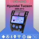 Android Carplay autoraadio Hyundai Tucsoni 2006-2013 multimeediumipleieri peakomplekti stereo-GPS-i navigatsioonis&uuml;steemi jaoks BT WIFI 2+32GB 1+16GB