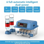 Munade automaatne inkubaator munade jaoks Brooder 110 V 220 V toitepistik Kahe kanaliga sooja &otilde;hu tsirkulatsioon Intelligentne munade inkubatsioon sisemine EU Plug 220V