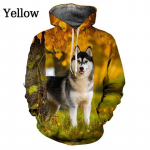Uued 3D-prinditud husky koera kapuutsiga pusad meestele, loomagrafiikaga vabaaja kapuutsid, moekad pikkade varrukatega dressipluusid naistele, lasteriided S
