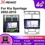 Android 13 autoraadio KIA Sportage 2 2002 - 2010 jaoks Multimeedia navigatsioonipleier CarPlay seade Ilma DVD-ta QLED WIFI 4G 8-tuumaline DSP 9-tolline 8 core 4GB+64GB