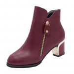 Naiste Mood K&uuml;lgmiste Lukuga Pahkluusaapad S&uuml;gis/Talvesaapad Terava Ninaga Kvaliteetsed &Uuml;hev&auml;rvilised Naiste Kingad PU K&otilde;rge Kontsaga Saapad 35 punane