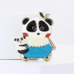 Uus kuum m&uuml;&uuml;a multikas sulamist emailiga panda pross mitmek&uuml;lgne ja armas meeste ja naiste rinnalillede aksessuaarid valge