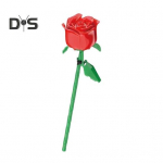 1 komplekt ehitusplokk roosi oks DIY k&auml;sitsi valmistatud v&auml;rviline lilleplokk kokkupandav m&auml;nguasi plastikust lilletaimed kaunistus lastele t&auml;iskasvanud t&uuml;drukutele, kingitus sinine