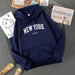 Mehed Naised New York U.S.A Linn Kapuutsiga Pusad Mood Kirjaga Prindiga Graafilised Dressipluusid Lahtised Vabaaja Harajuku Kapuutsiga Pullover Sportr&otilde;ivad L