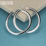 925 Sterling h&otilde;bedane 50 mm &uuml;mar augustamine k&otilde;rvar&otilde;ngad Mood pulmaehted 50mm
