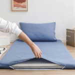 WOSTAR 360&deg; t&auml;ielikult suletud t&otilde;mblukuga madratsikaitsega paarile/&otilde;pilasele &uuml;he kaheinimesevoodi voodilina kaitsepadi King Size 90*190cm sinine