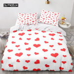 Punane Armastuse S&uuml;dame Tekikott Luksuslik Romantiline Teema Voodipesukomplekt Paarile S&otilde;brap&auml;eva Kingitused S&otilde;brannale Magamistoa Kaunistus EU single(135x200cm)