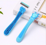 Naiste kuuekihilised k&auml;sitsi raseeritavad žiletiterad liigutatava peaga privaatsete alade, jalgade ja kaenlaaluste raseerimiseks knife holder, Six-layer blade roosa