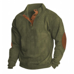 Meeste Retro 5XL Sametist P&uuml;stkrae Pullover Jakk S&auml;rk XL armee roheline v&auml;rv
