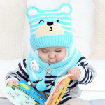 Talvised lapsed Beebid T&uuml;drukud Poisid Multifilmid Karutriibuline Kootud M&uuml;ts Villane L&otilde;ng Sall M&uuml;ts Soojas V&auml;listingimustes