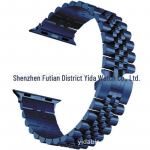 &Uuml;hilduv roostevabast terasest rihm Apple Watchi 8/7/6/5/Ultra jaoks 42/44/45/46/49mm sinine