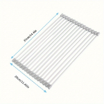 Vastupidav ja ruumis&auml;&auml;stlik roostevabast terasest kokkurullitav n&otilde;ude kuivatusrest k&ouml;&ouml;givalamu ja kapi hoiulahenduste jaoks - virnastatav ja kokkupandav