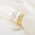 S925 h&otilde;bedane matt &uuml;mmargune torus&otilde;rmus &ndash; kolm elu, kolme maailma disain nimetiss&otilde;rme jaoks RS530; 18# h&otilde;be