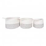 Lot de 3 paniers en coton, ronds House Nordic Algar