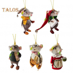 1/5 tk Hiirepere rippuv kaunistus Kodu siseruumides j&otilde;ulupuu auto tahavaatepeegel 2D lame akr&uuml;&uuml;l Multikas rott looma rippuv kaunistus E