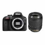 Nikon D3400 peegelkaamera + AF-S DX 18-105mm f/3.5-5.6G ED VR objektiiv must