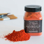 Pigment pour cr&eacute;ation de peinture - pot 100 g - Rouge vermillon fran&ccedil;ais substitut punane