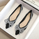 Baleriinad Naistele Mood Rhinestones Vibu Siledad Jalatsid Naised Pluss Suurus Mokassiinid Paadijalatsid Chaussure Femme 34 must