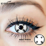 EYESHARE Cosplay Black Lenses 1 Pair Colored White Contact Lenses for Eyes Big Eye Contact Anime Cosplay Nezuko Lens