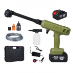 Elektriline veep&uuml;stol Juhtmeta survepesur 2 tk 21V 3000mAh akut koos 6-&uuml;hes otsikuga autodele, UK Plug roheline