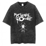 B&auml;ndi My Chemical Romance pesuga T-s&auml;rgid The Black Parade meestele naistele punk hiphop l&uuml;hikeste varrukatega puuvillane T-s&auml;rk &uuml;lem&otilde;&otilde;dulised T-s&auml;rgid S