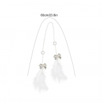 Tahavaatepeeglid Riputus Elegantne sulgedest v&otilde;tmehoidja ripats Lucky Dekoratiivsed rippuvad kaunistused Multifunktsionaalne autosalong