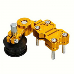 Universaalne mootorratta alumiiniumist ketipinguti br&auml;ndi ketiregulaatori polt Uus mootorratta reguleerija ketipinguti rull punane