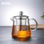 400 ml/1350 ml filtreeritav kuumakindel paksendatud klaasist teekann, k&otilde;rge boorsilikaatklaasist lilleline teekann, soojendatav klaasist teekomplekt