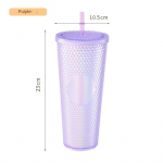 1 tk 710 ml &otilde;lgkruus kaanega, naelutatud viimistlusega, topeltseinaga kohvikruusid, plastist naelutatud duriani klaasid, k&uuml;lma joogi tass, kohandatud 710ml roosa