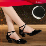 Naiste s&auml;delevast nahast ladina tantsukingad kinnise ninaga pehme tallaga salsa modernsed kingad tango seltskonnatantsukingad 3,5 cm kontsad 39EU/CN40