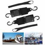 2 Pieces Boat Trailer Transom Straps with Hooks Auxiliary Belt Sturdy Construction Easy to