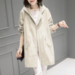 Kevad s&uuml;gisene naiste jope pikk mantel Trench Korea lahtine mood Tuulejope vabaaja t&auml;navar&otilde;ivad &uuml;ler&otilde;ivad L valge