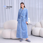 [2001 Uus] Eriti pikk paks unisex flanellist hommikumantel: S&uuml;gis/Talv, XL Korallfliisist Hommikumantel Triple Extra Large