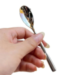 Roostevabast terasest &uuml;mmargune lusikas, linnupesa valge k&otilde;rvalusikas, meemagustoit, pulmakaunistus, segamislusikas, kohvilusikas, 5 tk h&otilde;be