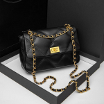 Kevade ja Suve Ling Ruuduline Kett &Uuml;he &Otilde;la Crossbody Kott K&otilde;rge Tekstuuriga Suure Mahutavusega Niche Naiste V&auml;ike Ruudukujuline Kott must