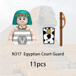 11 tk Keskaegne Teutooni r&uuml;&uuml;tli ehitusklots Vana-Egiptuse s&otilde;duri figuur S&otilde;jalise lossi relva tarvikud Klotsid M&auml;nguasi Laste kingitus N321