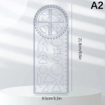 1 tk multifunktsionaalne 360 ​​&deg; liikuv geomeetriline joonistusjoonlaud algkooli matemaatika &otilde;pilastele kaasaskantav l&auml;bipaistev 3D korter A2