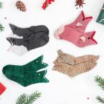 Kootud sokid naistele meestele Armsad kootud loomasokid Vahva kudumismuster Kootud mansettsokid