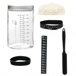 Yousheng Juuretisestarteri komplekt riidest kattega Suure mahutavusega Toidukvaliteediga BPA-vaba Korduvkasutatav Juuretisest leiva k&uuml;psetustarvikud