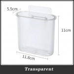 Vannitoa seinale kinnitatav hambahari hambapasta hoidik Hambakosmeetika hoiukast K&ouml;&ouml;k s&ouml;&ouml;gipulgad Lusikad hoiuraami korraldaja must