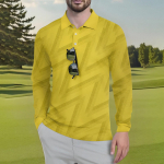 Meeste Klassikalised Golfis&auml;rgid J&auml;&auml;siid Hingav Pikkade Varrukatega Performance Kraega S&auml;rgid Kerged Suvised Vabaaja Kiiresti Kuivavad T-s&auml;rgid L sinine