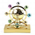 Maa Igiliikumise Pendel, V&auml;rviline Maa Igiliikumise Masin Kineetiline Kunst Skulptuur Maa Pendel Lauadekor Mudel kuld