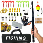 S&uuml;sinikkiust kaasaskantavate p&uuml;&uuml;givahendite komplekt 5.2:1 &uuml;lekandearv 13BB ketrusrull 1,8&ndash;3 m &otilde;ngeritv S&ouml;&ouml;dakonksu n&ouml;&ouml;ri tarvikute pakett, mis sobib suveks MJ01-BK-a-E-L-1.8m