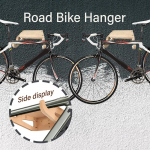 Seinale paigaldatav jalgrattahoidja siseruumides puidust jalgratta hoiukonks eemaldatava riiuliga, jalgrattahoidja, v&auml;ljapanekustend, organiseerija, ruumis&auml;&auml;stja 1 pcs