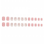 24 tk pealekleebitavad l&uuml;hikesed ruudukujulised kunstk&uuml;&uuml;ned, armsad disainid, l&auml;ikivad kunstk&uuml;&uuml;ned, Halloweeni k&uuml;&uuml;ned, armsad t&auml;iskattega liimiga k&uuml;&uuml;ned, 2 ml liimiga