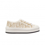 (w) Dior Walk'n'dior Platvormiga Tennised Dior Oblique Puuvill Metallniidiga Tikand Kuldne EU 38.5W